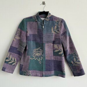 Vintage Purple and Green Patchwork Jacket